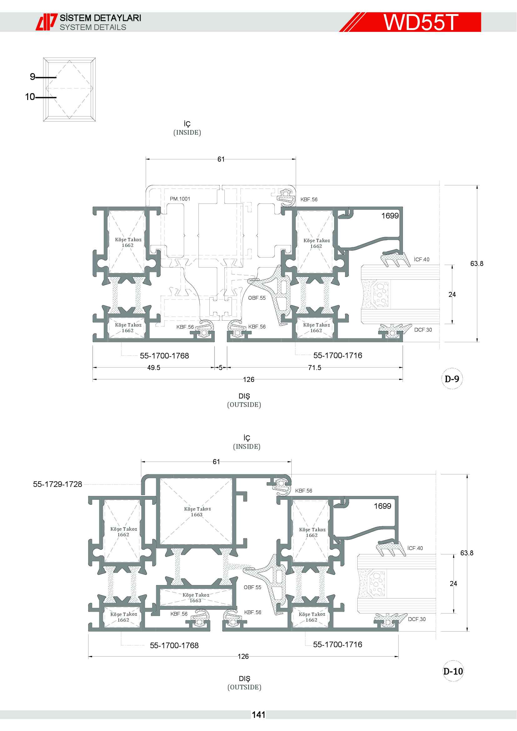 S 55 Yalıtımlı Alüminyum 73